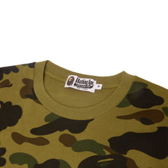 A Bathing Ape 1ST Camo One Point LS Tee (Green)