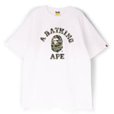 A Bathing Ape 1st Camo College Tee (White/Green)