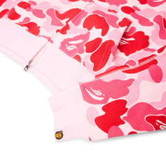 A Bathing Ape ABC Camo Baby Lisa Cropped Full Zip Hood (Pink)