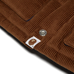 A Bathing Ape Corduroy Classic Down Jacket (Brown)