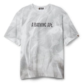 A Bathing Ape Overall Print Logo Relaxed Fit Tee (White)