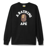 A Bathing Ape College Long Sleeve Tee (Black)
