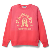 A Bathing Ape Washed Effect Crewneck Sweatshirt (Red)