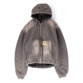 Adidem Asterisks Denim Bomber Jacket (Black)