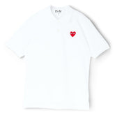 Comme Des Garcons PLAY Red Emblem T-Shirt (White)
