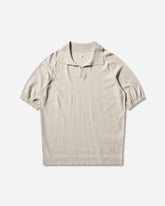 Men's Cotton Crepe Shortsleeve Polo Frozen Dew