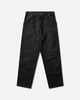 Men's Double Knee Pants Black (Grind Washed)