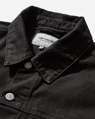 Men's Everson Trucker Jacket Black (Garment Dyed)