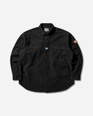 Men's Brushed Cotton Design Big Shirt Black
