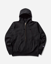 Men's Made in USA Reverse Weave Zipped Hoodie Black