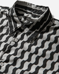 Men's Mixed Pattern Longsleeve Shirt White / Black