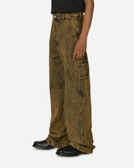 Loose Fit Denim Pants Beige