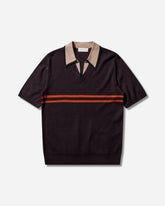 Men's Merino Wool Polo Shirt Dark Purple