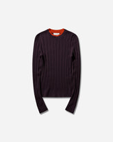 Men's Merino Wool Sweater Dark Purple