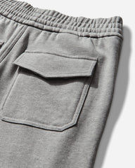 Men's Loose Cotton Shorts Grey Melange