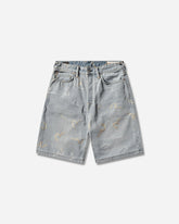 Men's All-Over Seagull Jacquard Denim Shorts Indigo