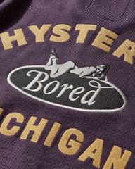 Men's Bored Michigan Embroidered Cardigan Purple