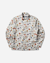 Men's Floral Longsleeve Shirt White / Red / Purple / Blue