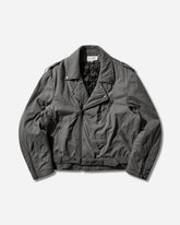 Men's Cotton-Viscose Biker Jacket Anthracite