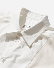 Men's Label Patch Poplin Shirt White