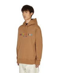 Logo Hooded Sweatshirt Brown