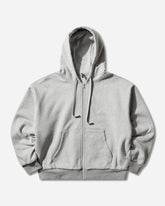 Men's Double Layer Zip Up Hoodie Grey Melange