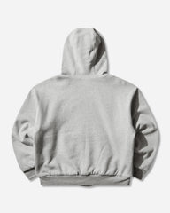 Men's Double Layer Zip Up Hoodie Grey Melange