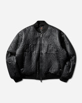 Men's Flight Nylon Varsity Jacket Black