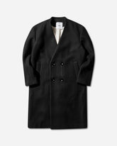 Men's Double Breasted Wool Coat Black