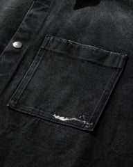 Men's Dyed Denim Shirt Black