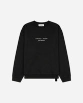 Men's Landart 02 Print Loose Fit Crewneck Sweatshirt Black