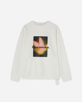 Men's Bird Loose Fit Crewneck Sweatshirt Snow White