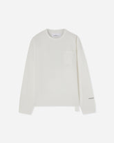 Men's Leaf Loose Fit Longsleeve T-Shirt Snow White