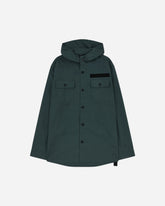 Men's Hooded Shirt Dark Green