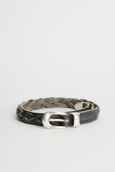 Our Legacy 2 cm Braided Belt Soft Coal Torn Bovine