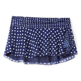 Danielle Guizio Chiffon Slit Mini Skirt (Navy polka dot)