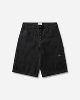 Men's Ash Canvas Shorts Washed Black