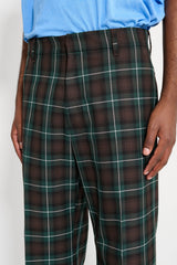 Stockholm Surfboard Club Tailored Bootcut Trousers Green Check