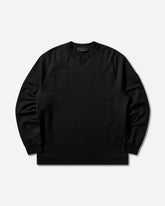 Men's Ghost Cotton Stretch Fleece Crewneck Sweatshirt Black