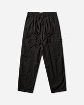 Men's Mercerised Organic Cotton Ripstop Cargo Pants Black
