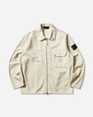 Men's Light Bull Denim-TC Overshirt Ivory