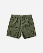 Men's Nylon Metal Swim Shorts Military Green