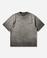 Men's Combed Organic Cotton Jersey Uneven Cold Dying T-Shirt Black