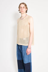 Stüssy Cotton Big Mesh Tank Natural