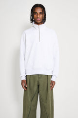 Stüssy Fleece Raglan Zip Mock Ash Heather