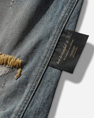 Men's Distressed Denim Pants Indigo