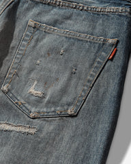 Men's Distressed Denim Pants Indigo