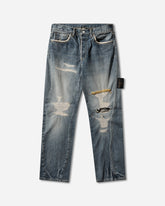 Men's Distressed Denim Pants Indigo