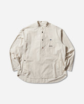 Men's Cotton Pullover Shirt Brown Stripe