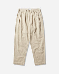 Men's Back Pleated Trousers Creme Brulee